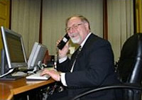 Philip Garside in the office